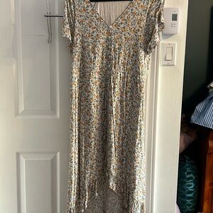 Reitmans Floral Print Blouse with Green and Yellow Accents